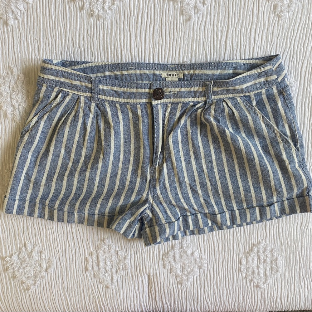 Striped Cuffed Shorts (Size 6) - Forever 21 - Spring Fling!